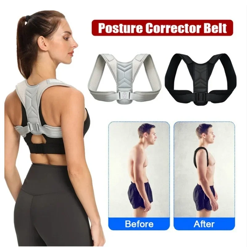 Cinturón Corrector de postura ajustable para espalda y hombros, soporte para clavícula, columna vertebral, remodela tu cuerpo, deporte en casa y