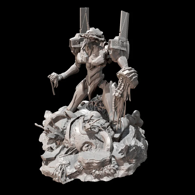 Machine de Science-Fiction en résine, 50mm 75mm, figurine Gk, Micro Miniature, modèle blanc imprimé en 3d, jouet, Kit non assemblé et non peint