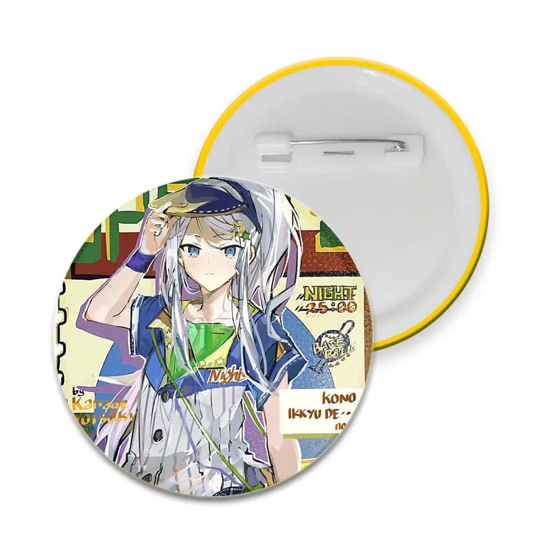 32/44/58mm proyek SEKAI Anime Yoisaki Kanade bros bulat Tinplate lencana untuk pakaian ransel perhiasan Accessorie topi hadiah