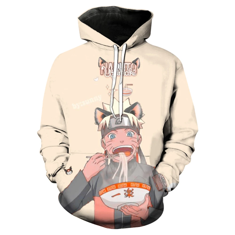 New Naruto Cosplay Anime Men's Hoodie 3D Printed Naruto Pattern Pullover Fashion Street Style Hip Hop Casual Men's Sweatshirt