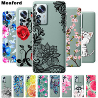 For Xiaomi 12X Case 12 Pro TPU Silicone Soft Cartoon Clear Case for Xiaomi 12 Lite Cover mi 12Pro 12 X Lite Transparent Coque