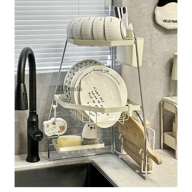 بالوعة استنزاف رف المطبخ طبق الرف بالوعة صحن قطع المجلس خرقة عيدان تجفيف الرف #3