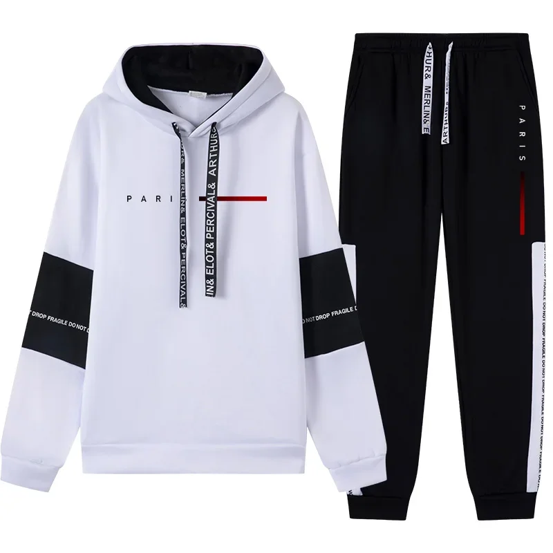 

Autumn Winter Mens Tracksuit Printing Casual Sweatshirts Sportswear Sports Jogging Mens Clothing Single Piece Hoodie Pants 2025