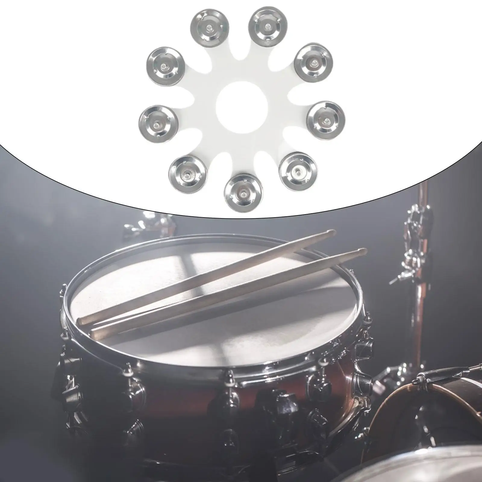 Hi Hat Tambourine Drum Attachments Percussion Accessories Easy to Install Multipurpose Drum Cymbals for Bar Ensemble Party