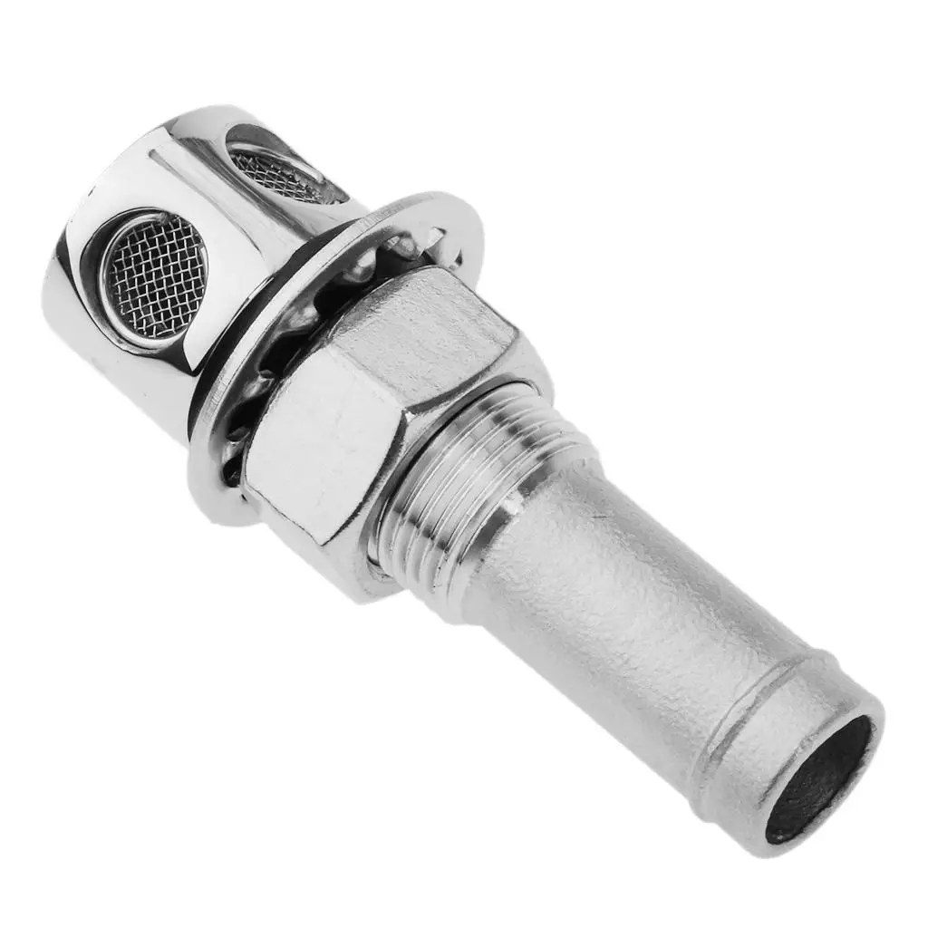 Stainless Steel Boat Marine  Straight Fuel Gas Liquid Tank Breather Vent for 5/8 inch 16mm Hose