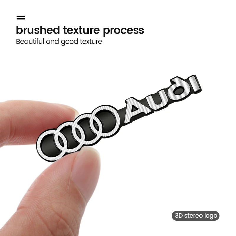 3D Metal Car Audio Stickers Auto Badge Emblem Decoraiton Accessories for Audi A4 B5 B6 B7 B8 B9 A3 8P 8V 8L A5 A6 C6 C5 C7 4F A1