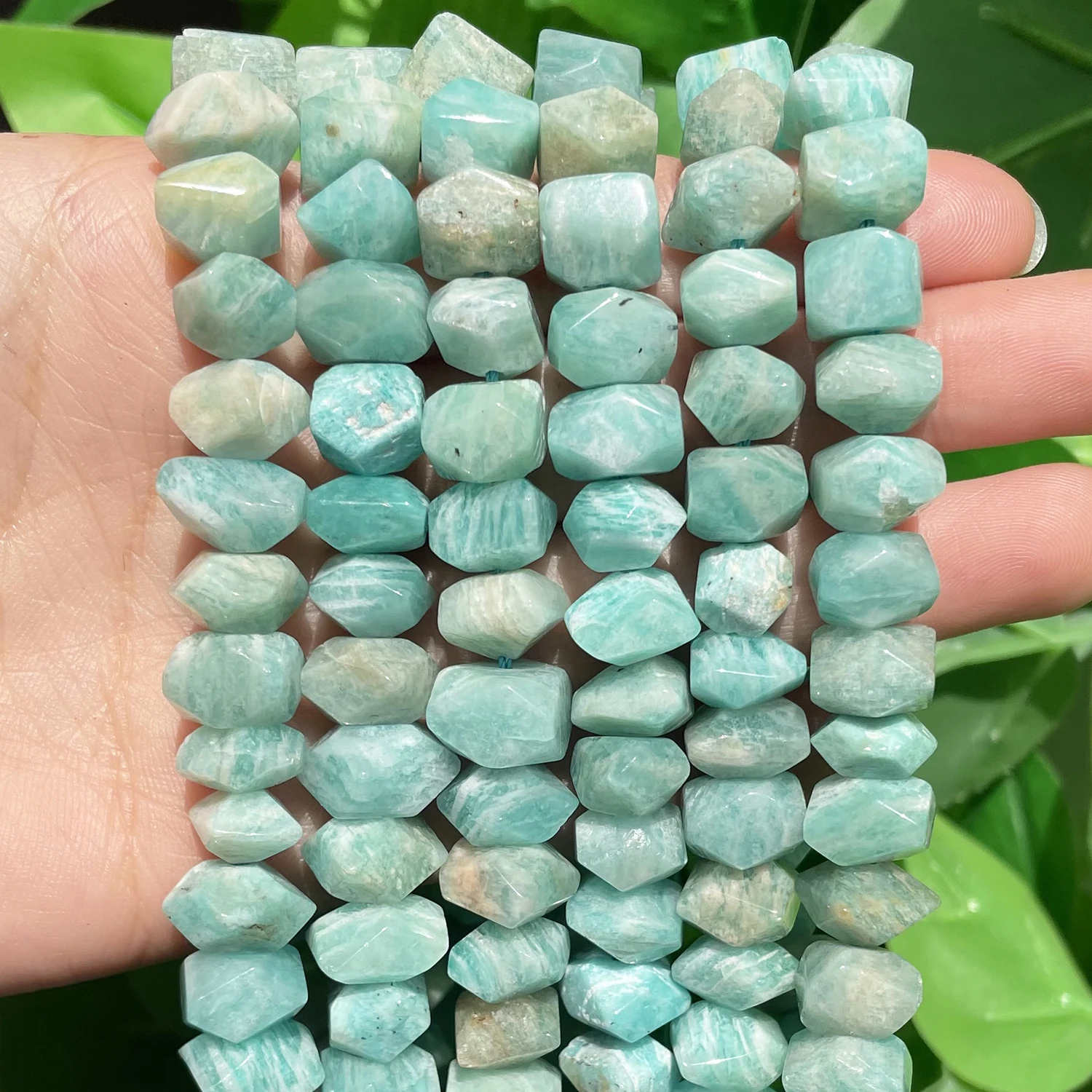 Natural Irregular Blue Amazonite Stone Beads Special Cut Genuine Loose Spacer Beads For DIY Jewelry Making Bracelet Accessories