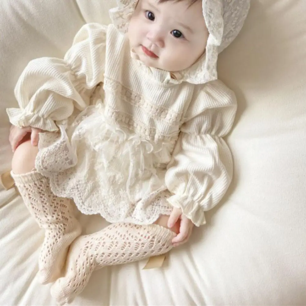 

Soft Lace Ruffle Baby Jumper Dress Fluffly Bodysuit Toddle Jumpsuit Infant Romper Sweet Newborn Shorts Climb Suit Gifts