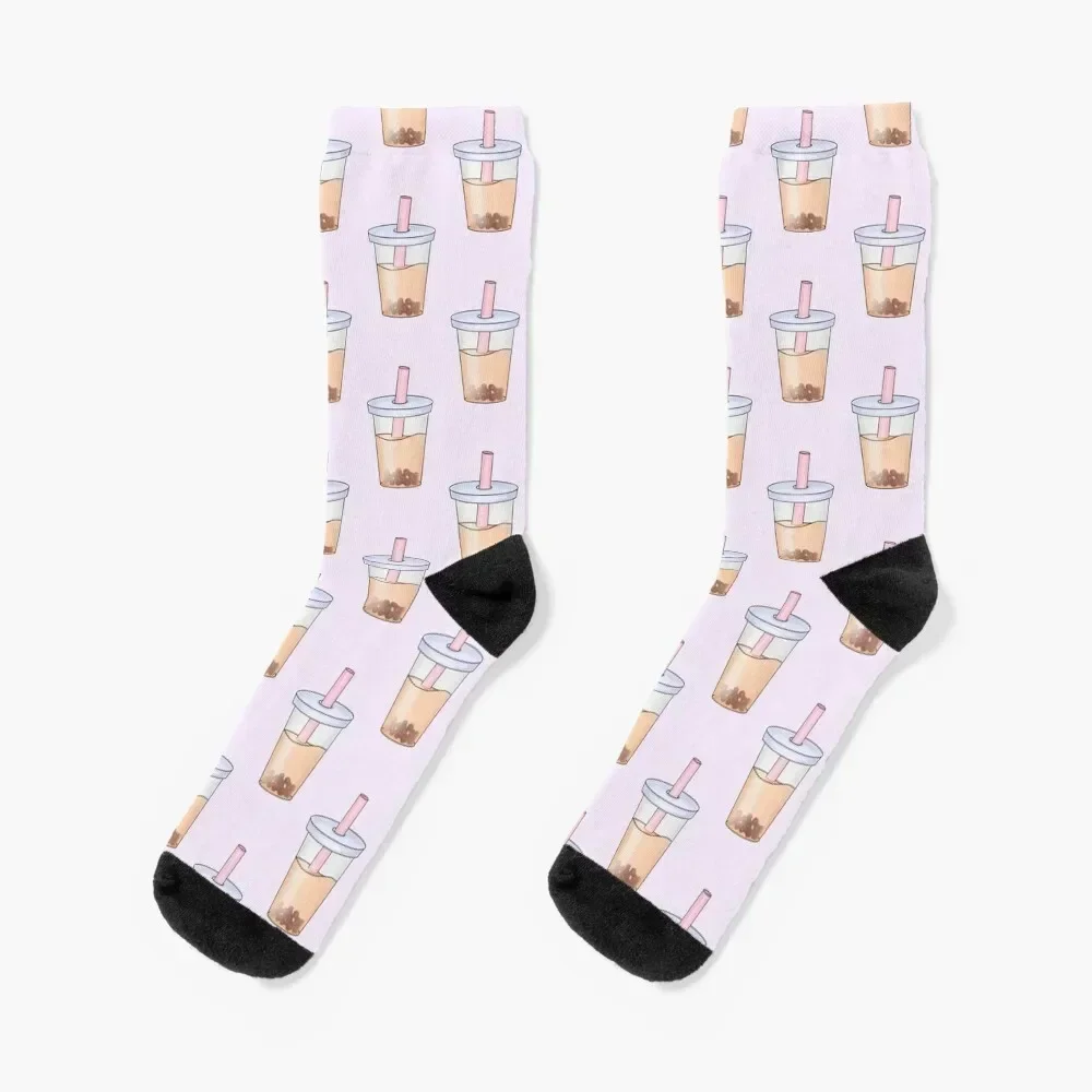 

Bubble tea pattern cute and aesthetic Socks short Stockings compression Running custom Men Socks Luxury Brand Women's