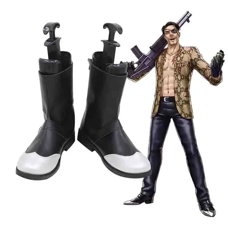 

Anime Yakuza Goro Majima Cosplay Boots Black Shoes Halloween Carnival Party Role Play Costume Props Women Men