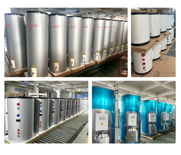 سخان مياه بمصدر هواء من الفولاذ المقاوم للصدأ سعة 400 لتر - كهربائي هجين/طاق شمسي/غاز لإمدادات المياه الساخنة المنزلية والفنادق ​