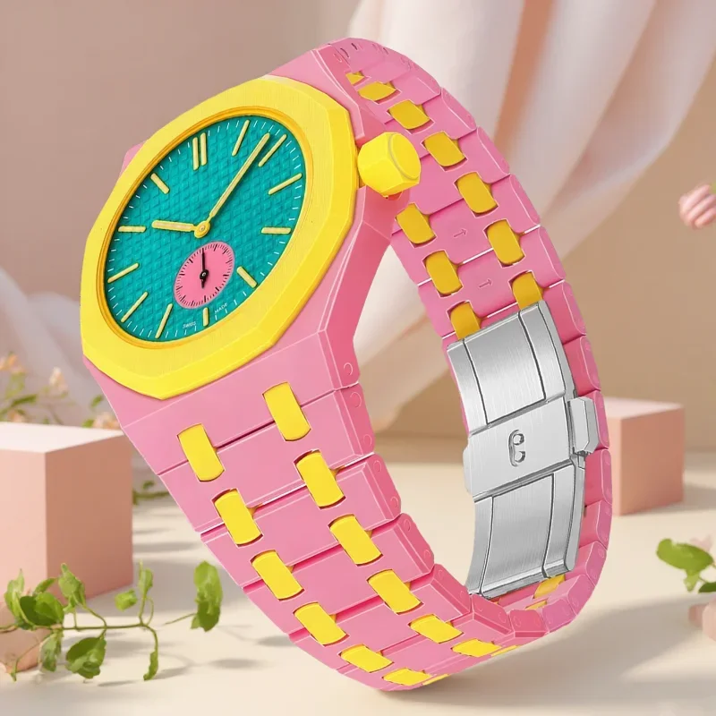 

Biomaterials Ceramic Case+Strap For Swatch X AP Royal Pop Pocket Watch Changer To Wristwatch Integrated Modification Accessories
