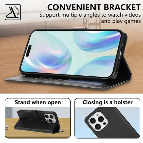 Wallet Magnetic Flip Phone Card Slot Kickstand Leather Case For Samsung Galaxy S24 Ultra S23 Plus S22 S21 S20 FE S10 S9 S8 Cover