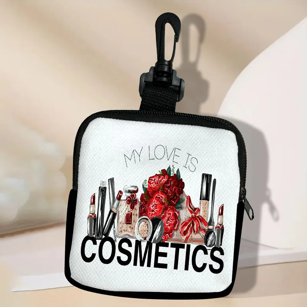 

Roses Women Coin Purse Keychain Zipper Small Wallets Women Girls Pouch Girls Mini Bag Key Wallet 5.23