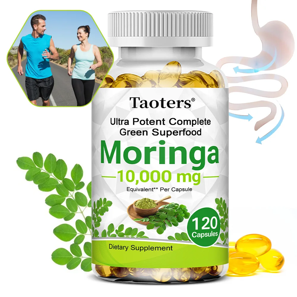 Moringa Capsules 1000mg - for Immune System, Energy & Metabolism, Antioxidant, Promotes Digestive and Brain Health