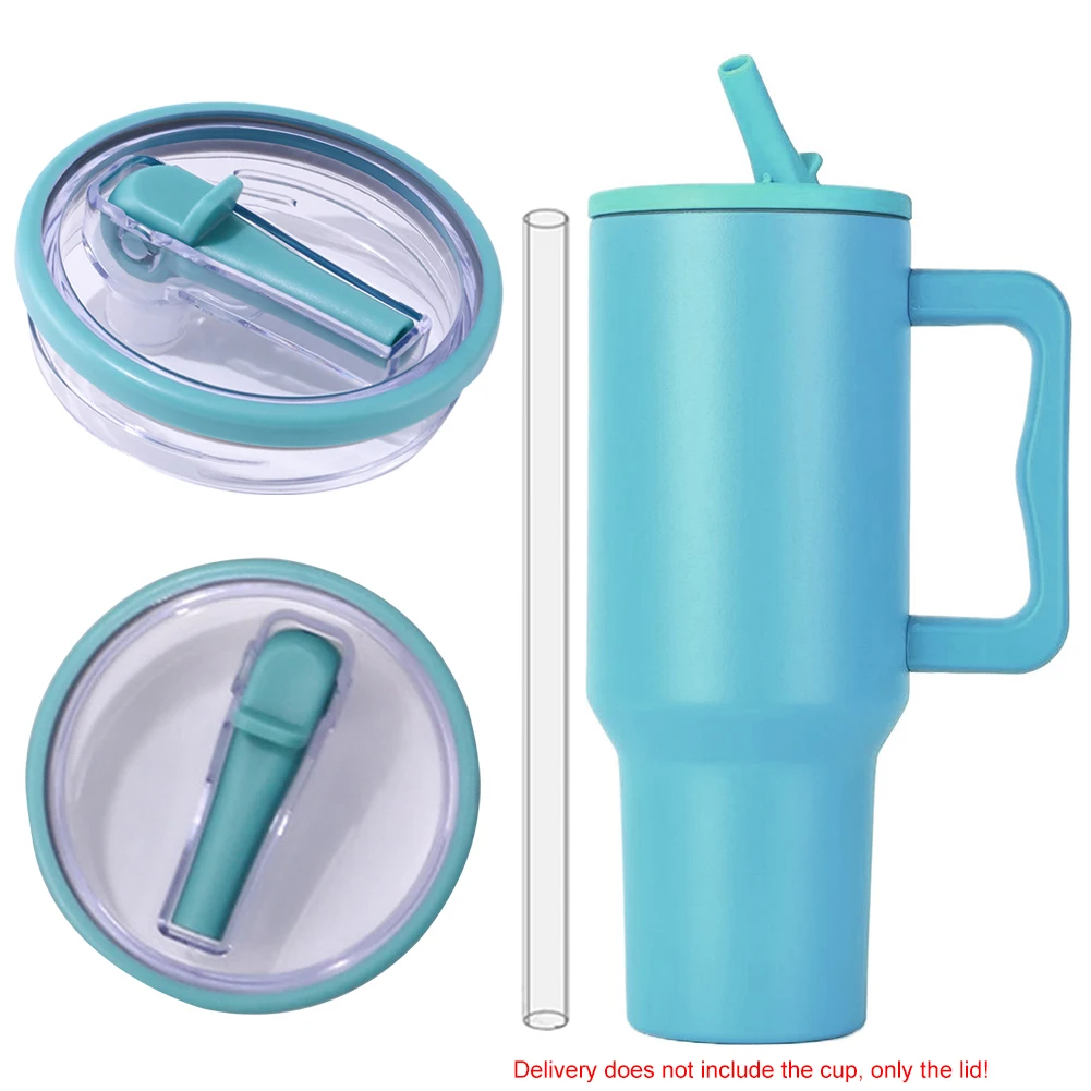 Vasos de 40oz, tapa de paja abatible, resistente a salpicaduras, cubierta de botella de sellado reutilizable, tapa de repuesto multifuncional para el hogar, coche y oficina