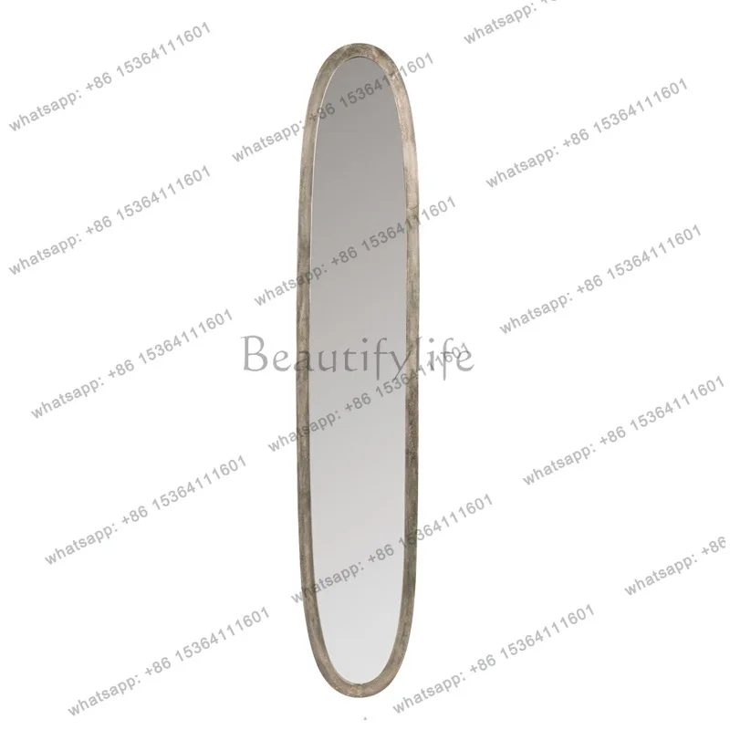 French full-length mirror household entrance corridor entrance fireplace decorative mirror artistic pattern frame