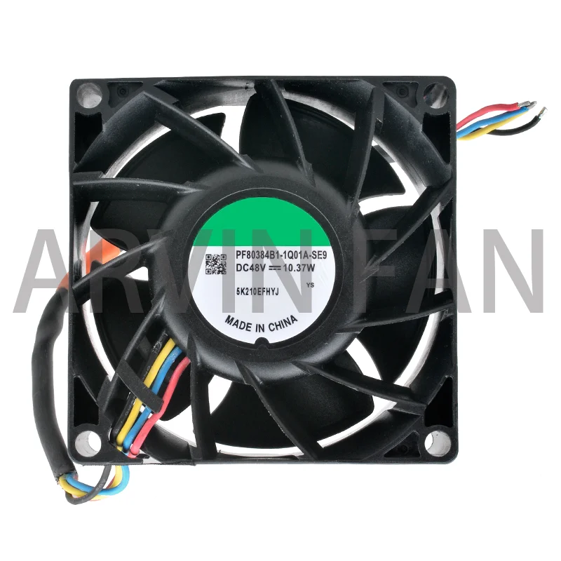 

Brand New Original PF80384B1-Q01A-SE9 8cm 80mm Fan 80x80x38mm DC48V 10.37W 4 Lines Cooling Fan For Server Inverter Car