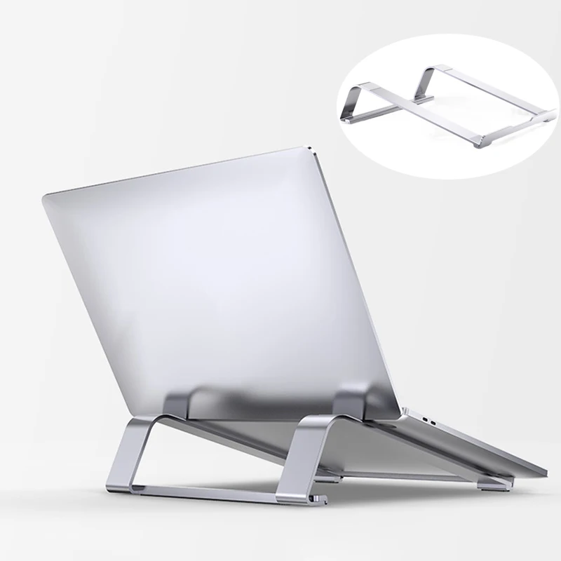 Aluminum Alloy Laptop Stand Portable Notebook Support Holder Non-slip Silicone Computer Riser Stand Cooling Bracket