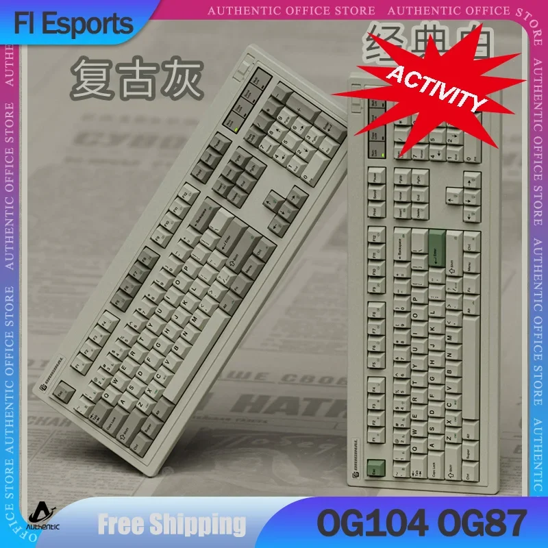 

Fl Esports OG104 OG87 Mechanical Keyboard 3Mode USB/2.4G/Bluetooth Wireless Keyboard Hot-Swap Keycaps PBT Gaming Keyboards Gifts