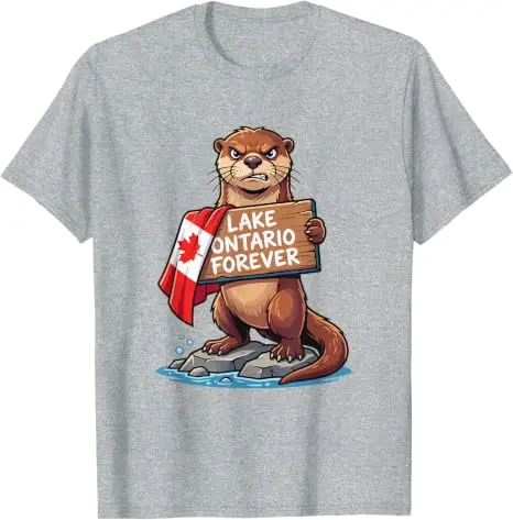 Lake Ontario Forever Otter Animals Flag Lustiges Anti-Lake-America T-Shirt Y2k Pro Lake Ontario Beaver Grafik-T-Shirt für Männer Jungen – Detail 20