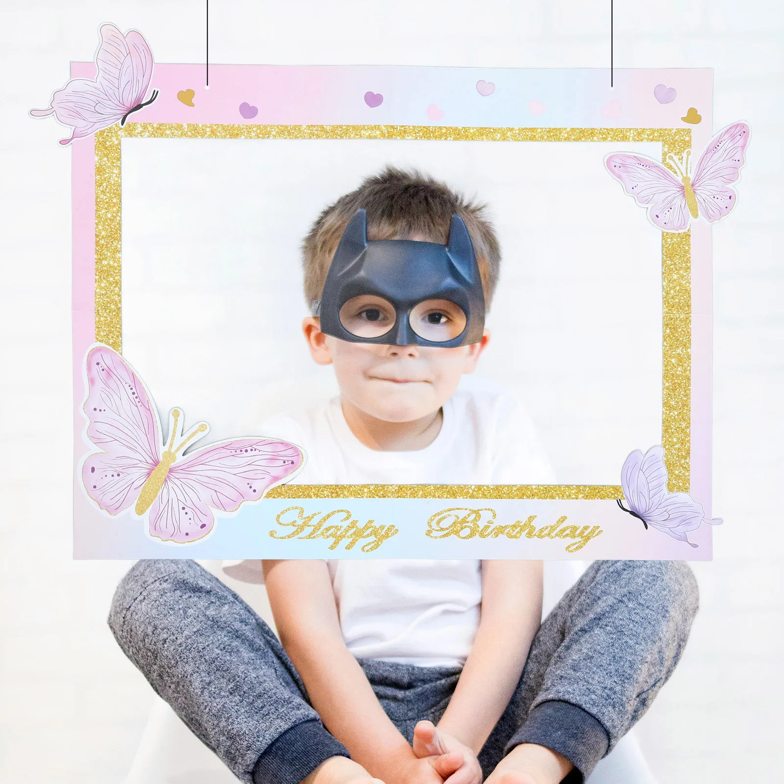 

Butterfly Photo Booth Frame Stylish Birthday Photo Booth Frame Prop Creative Paper Party Decor Happy Birthday Party Prop