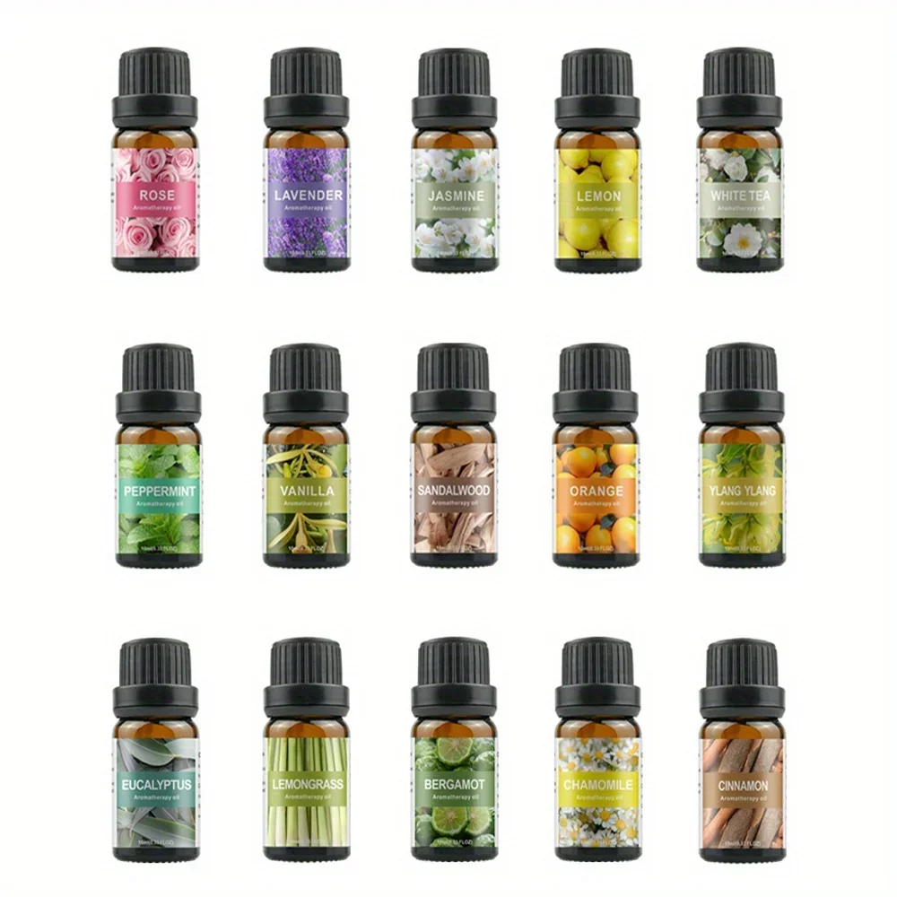 1pcs 10ml Essential Oil Water Soluble Aromatherapy Diffuser Humidifier Room Fresheners Stress Relief Rose 14 Flavors for Choose