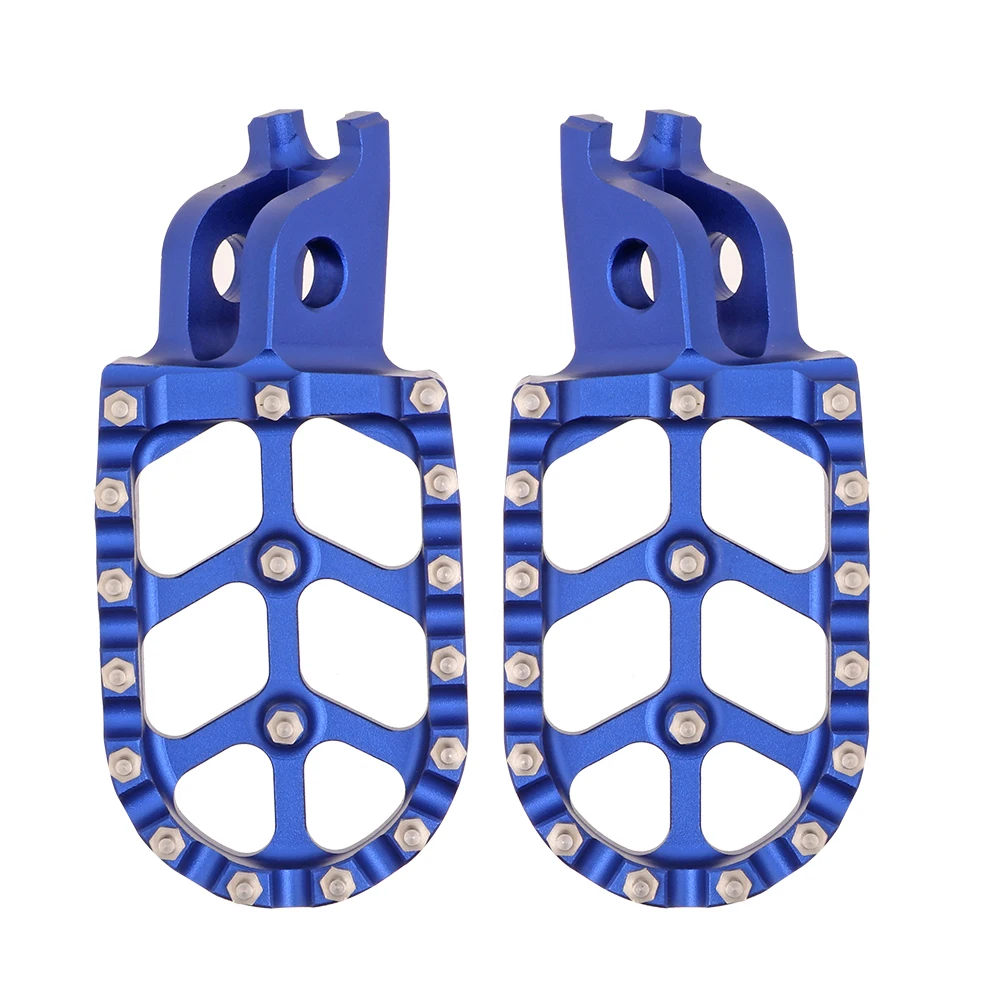 Motorcycle Blue Aluminum FootRest Footpegs Foot Pegs Pedals For HONDA CR125 CR250 CRF150R CRF250R CRF250X CRF450R CRF450X