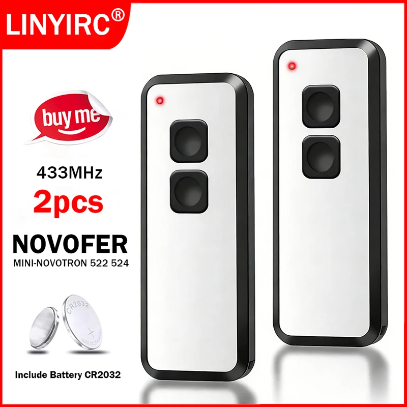 NOVOFERM MINI-NOVOTRON 522 524 504 Garage Door Remote Control 433MHz for NOVOTRON 502 MAX43-2 504 MAX43-4 512 MIX 43-2 MNHS433