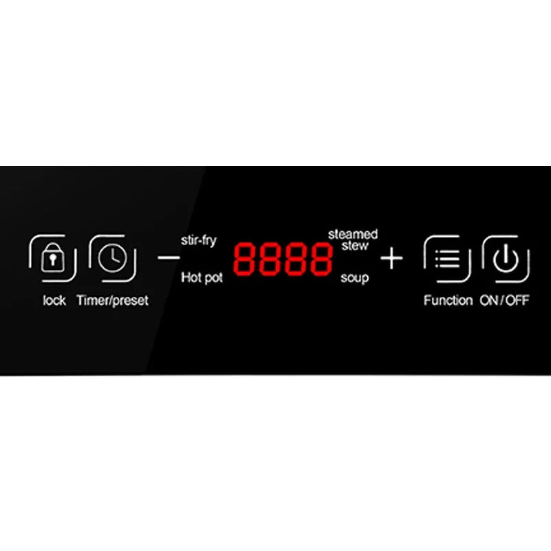 Desktop 3500W kompor induksi datar 220V kompor induksi Panel mikristalin hitam kompor induksi tanam komersial