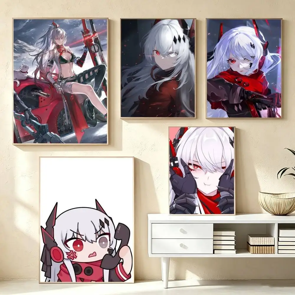 Punishing Gray Raven Crimson Abyss  Poster High Quality Dorm Living Room Aesthetic Wall Decoration Painting Stickers Gift