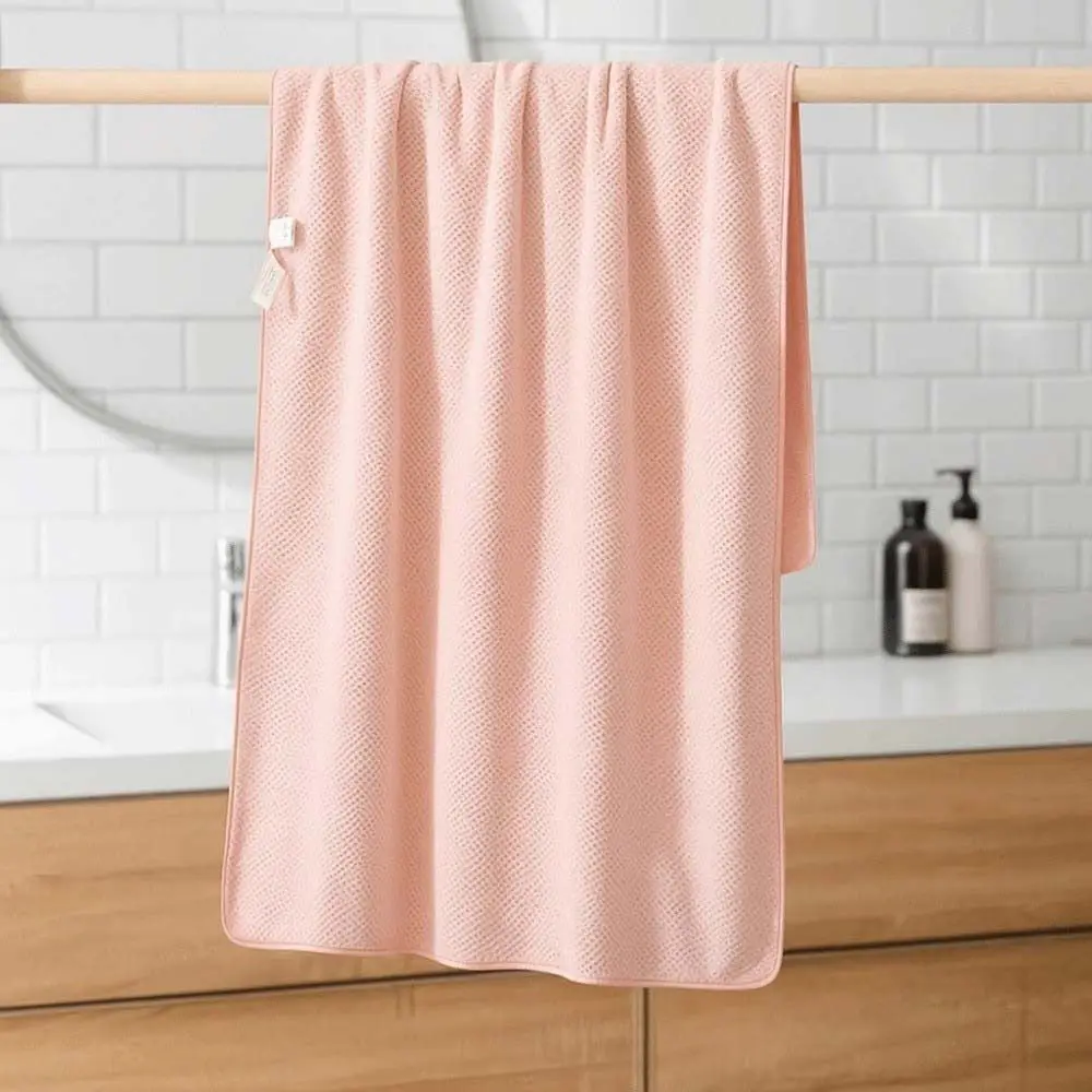 

Portable Breathable Baby Towel Quick Water Absorption Polyester Fiber Solid Color Washrag Facecloth Fluffy Soft Washcloth Beach