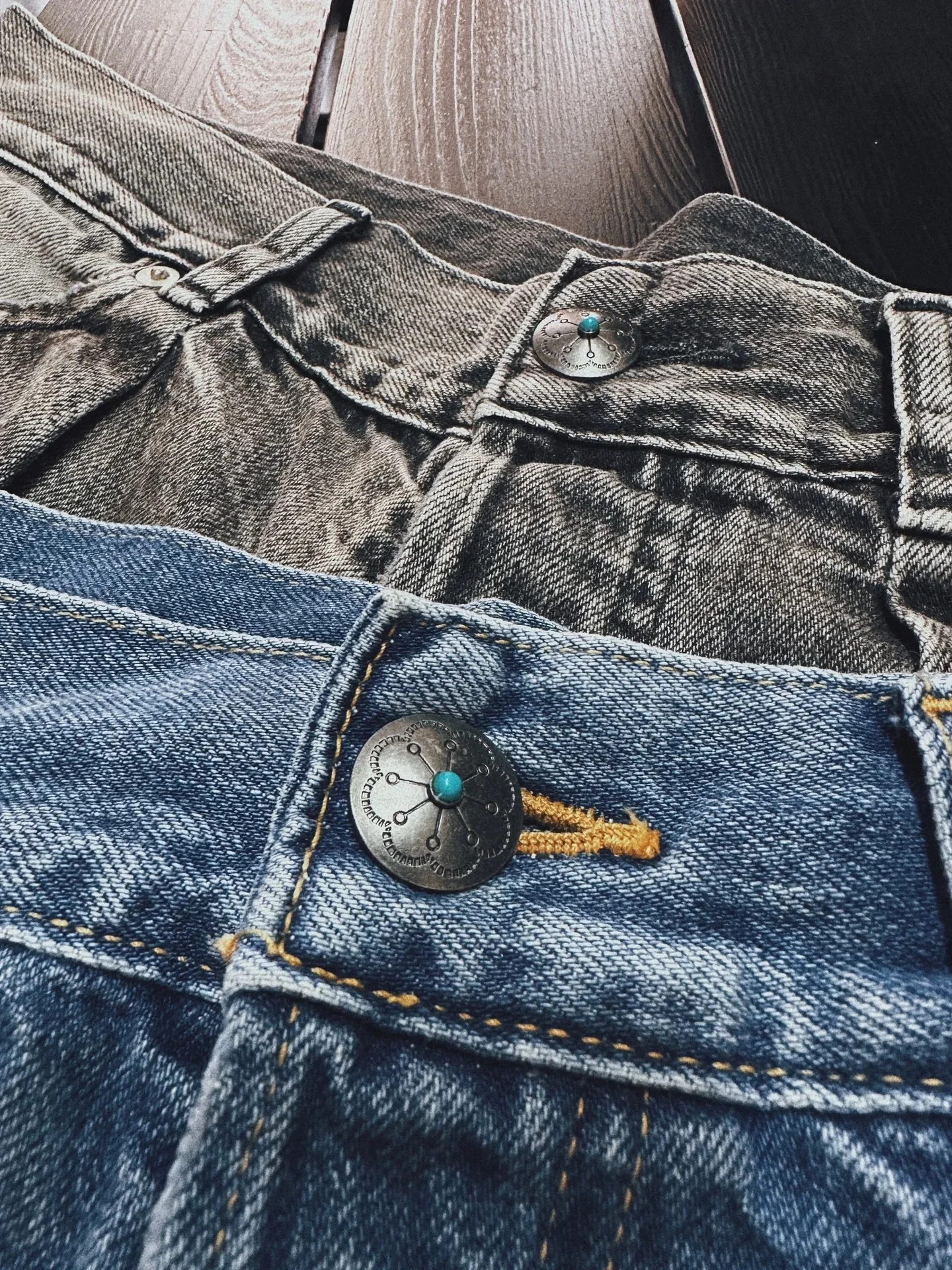 

Джинсовая одежда MADN, мужская повседневная рабочая одежда с водной талией, выцветшие ножи со средней талией и пуговицами, свободные прямые ноги