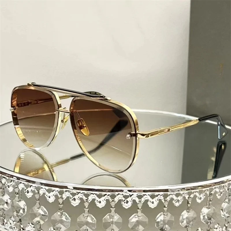 Mach Eight zonnebril dames heren pilot dubbele brug luxe designer legering mode outdoor brillen tinten voor reizen