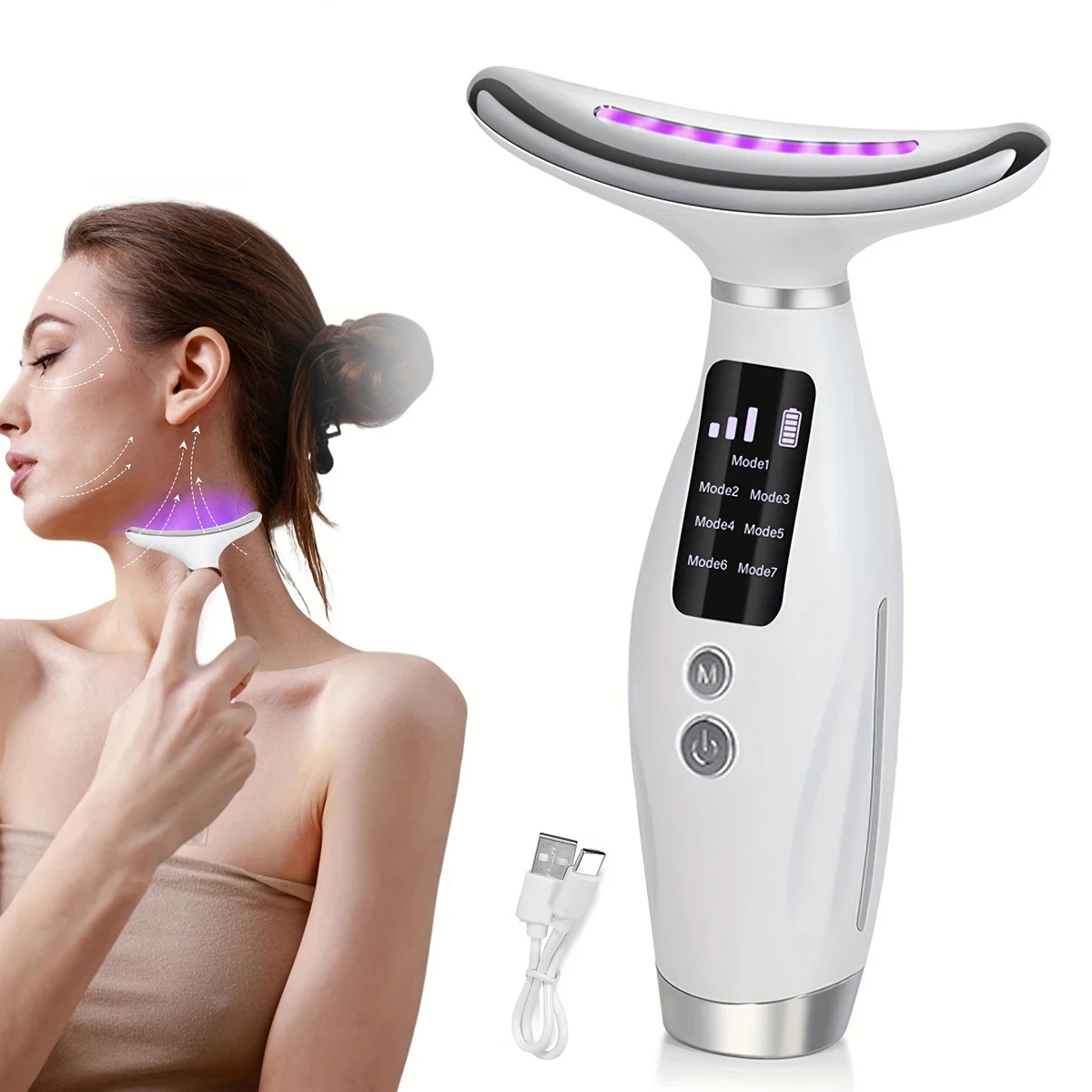 Multifunctional Beauty Equipment Neck And Face Lift Portable Skin Care 7 Colors Free Shipping