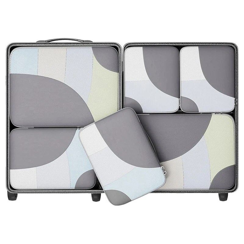 6 Pieces Packing Cube Set Travel Clothing Shoes Organizer Bag Lightweight Travel Accessories Storage Bag for Luggage Suitcase