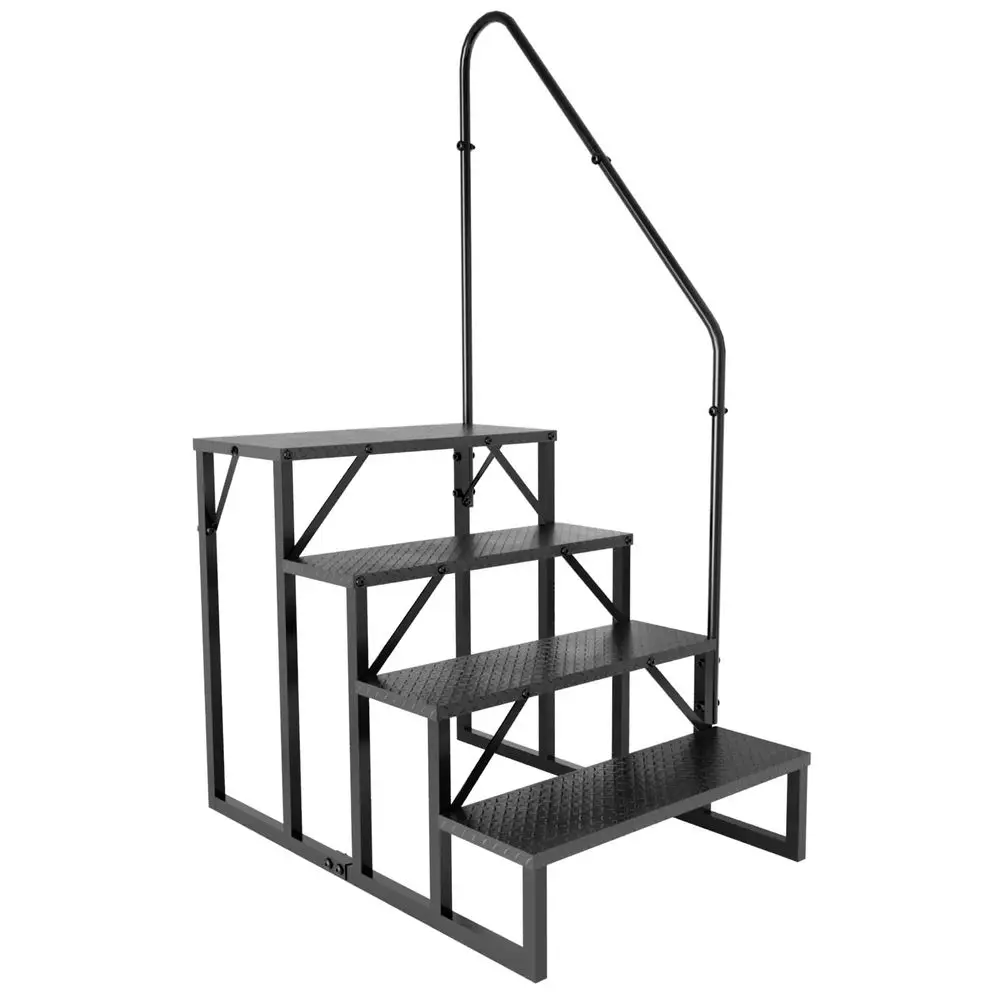 

Ladder, Step Stool with Handle, Heavy Duty Pool Ladder Above Ground 660Lbs, Camper Steps Outdoor Steps RV Stairs for Reaching H