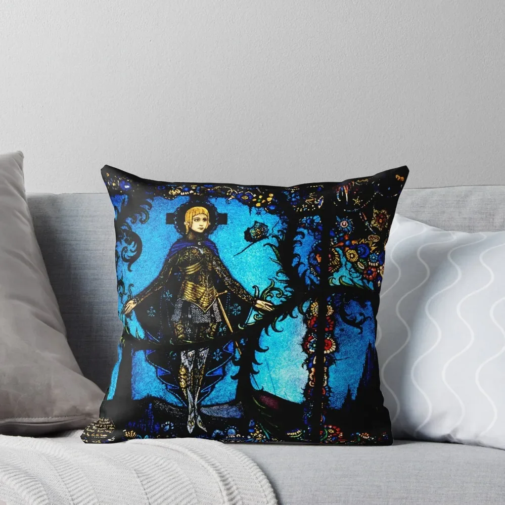 

Saint Joan Heritage Geneva Window - Harry Clarke Throw Pillow Decorative Pillow Covers For Sofa Rectangular Cushion Cover Pillow