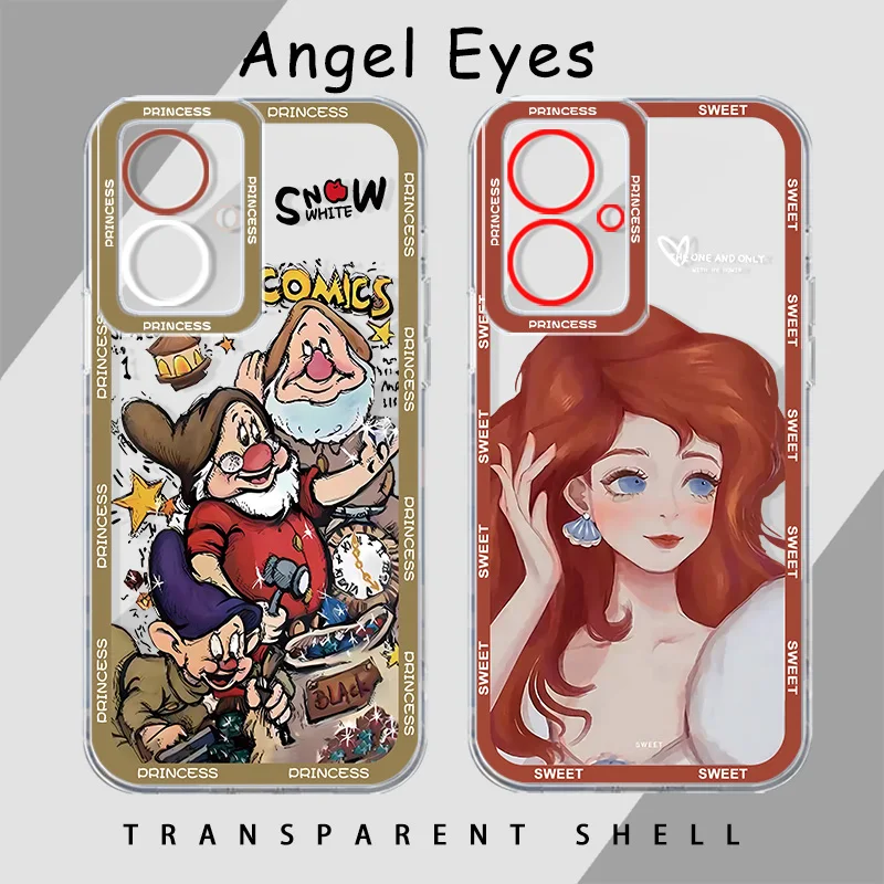 Disney Soft Shell Capa para OPPO, Branca de Neve, Angel Eye Phone Case, A 98, 96, 95, 94, 92, 76, 74, 73, 2020, 72, 79, 78, 60, 58, 57, 2022