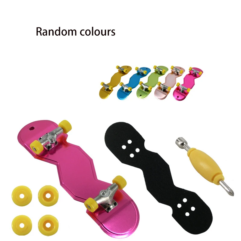 Hochwertiges Mini-Finger-Skateboard aus Legierung + Zubehör + Ersatzrad, Kinderspielzeug, Brettspiele, Spielzeug, Finger-Skateboard-Spielzeug
