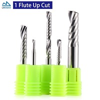 10Pcs Single Flute Spiral Milling Cutter 3.175mm 4mm 5mm 6mm 8mm 10mm 12mm CNC End Mill Router Bit for Acrylic Wood Up Cut