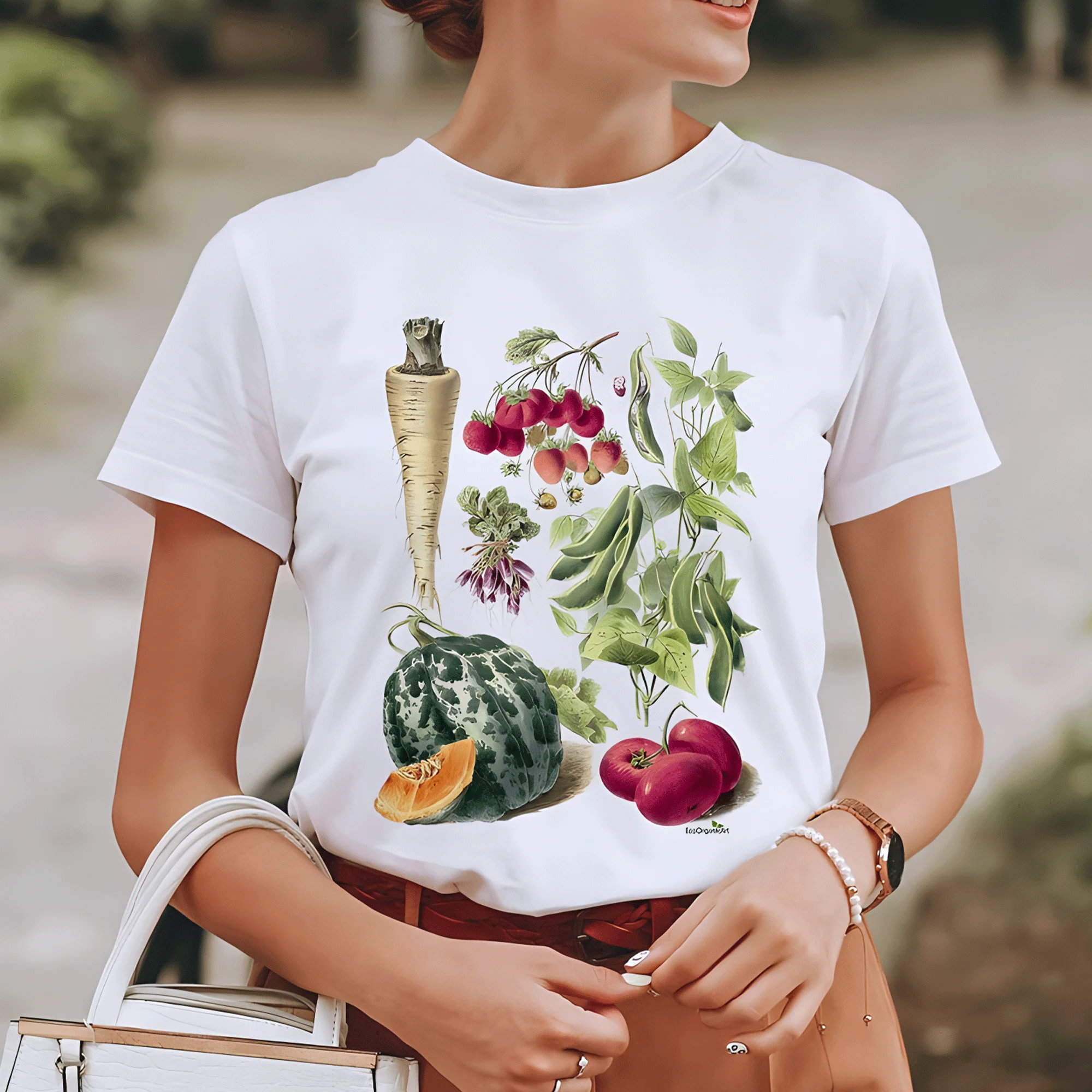 

Vintage Vegetable Garden Tshirt Organic CottageCore T Shirt Boho Graphic Foodie Gardener Vegetarian Gift Harajuku Women Clothes