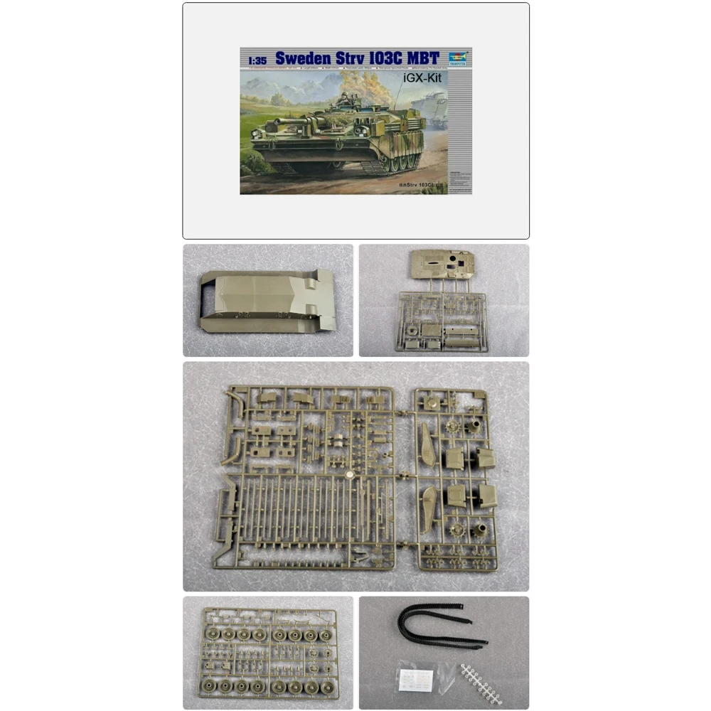 

Танк Trumpeter 00310 1:35, шведский основной боевой танк STRV 103C, подарочный набор для хобби, пластиковый конструктор, модель для сборки