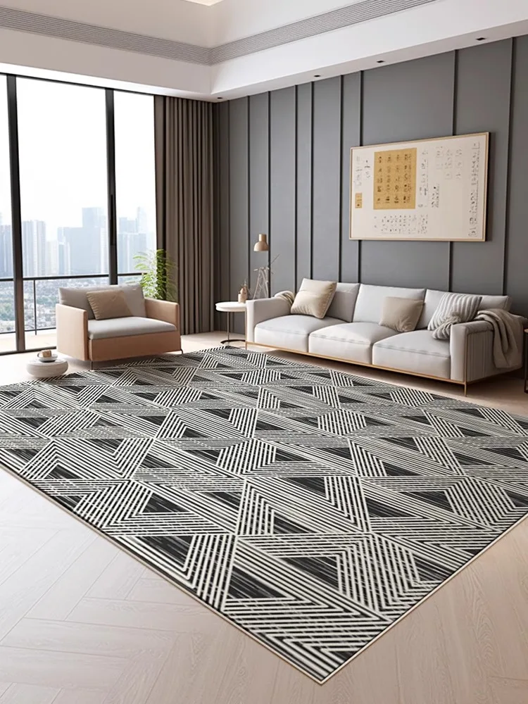 

Machine Washable Modern Area Rugs Geometric Carpets Living Room Bedroom Soft Non Slip Non Shedding Home Decorative Floor Rug 양탄자