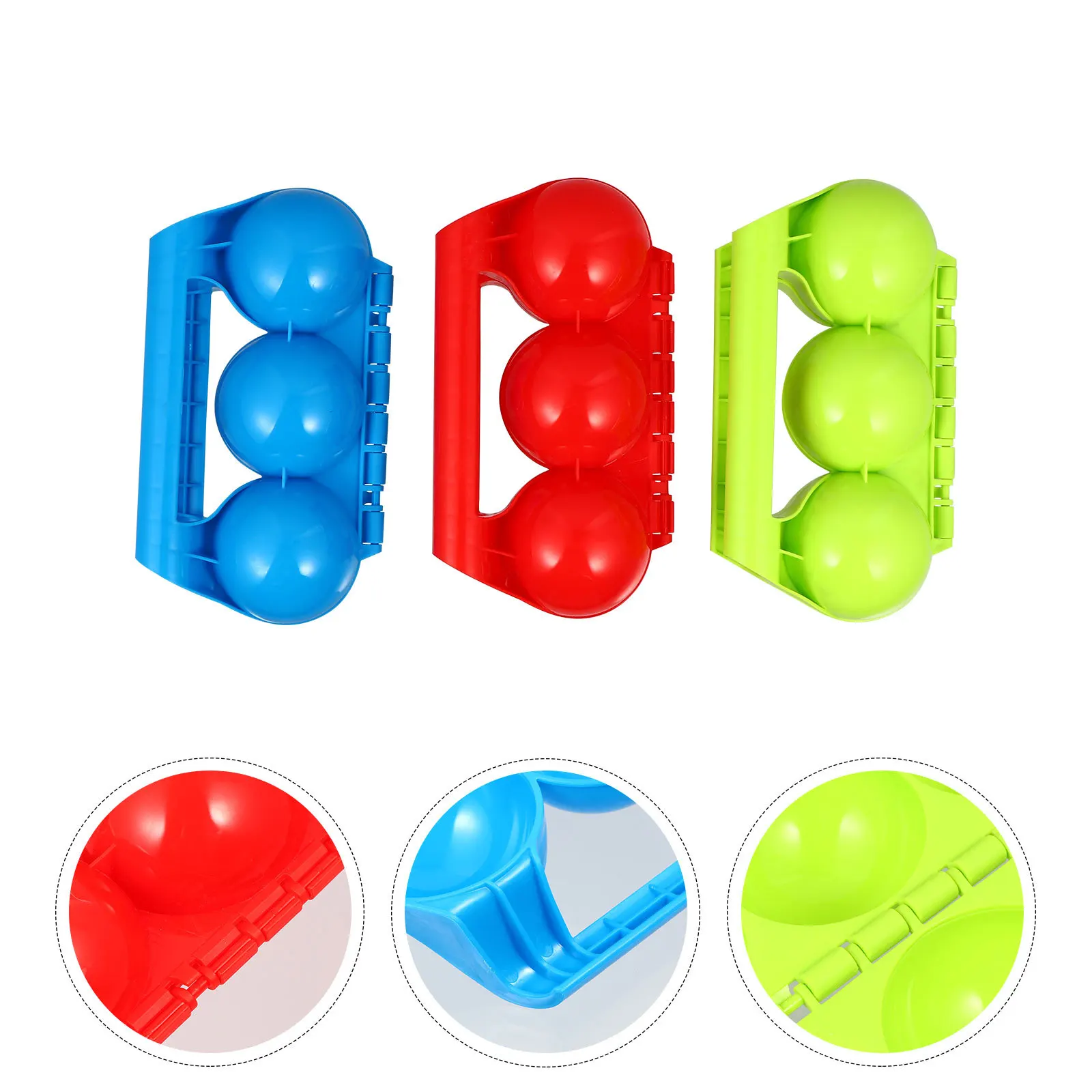 3 قطعة من البلاستيك الثلجي في الهواء الطلق المشبك كرة الرمل كليب للأطفال الشتاء متعة العفن الرمال الشتاء متعة المشبك الكرة كليب في الهواء الطلق الثلوج