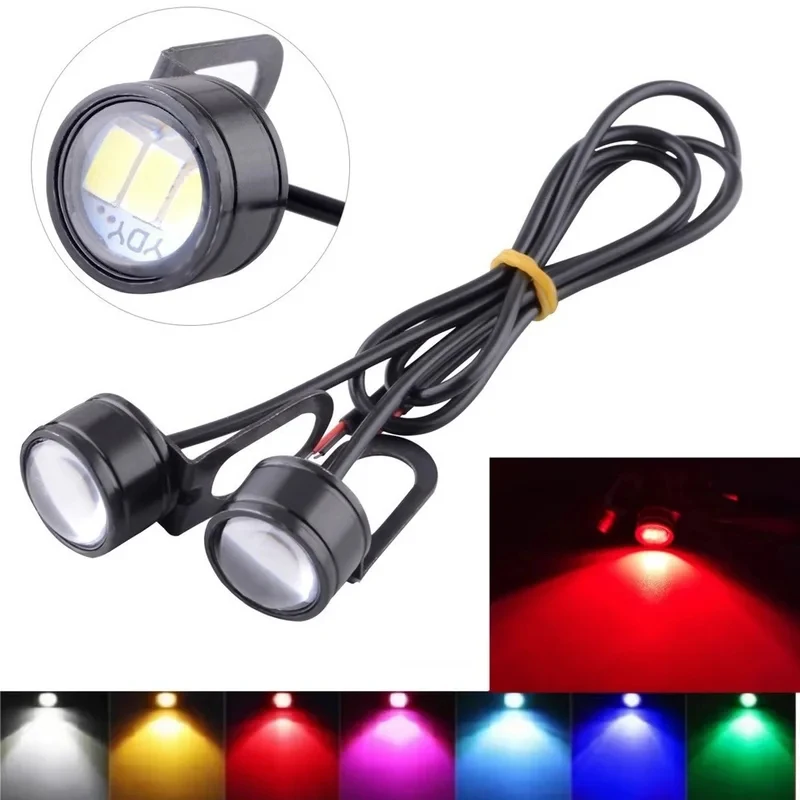 

1/2pair LED Strobe Motorcycle Light Headlight Fog Lamp High Power 12V Motor Accessories Flashing Eagle Eye Lamp Driving Light