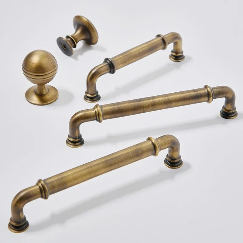 

Antique Cupboard Door Wardrobe Pulls Furniture Handle Hardware Solid Brass Vintage Handles Kitchen Cabinet Handles Drawer Knobs