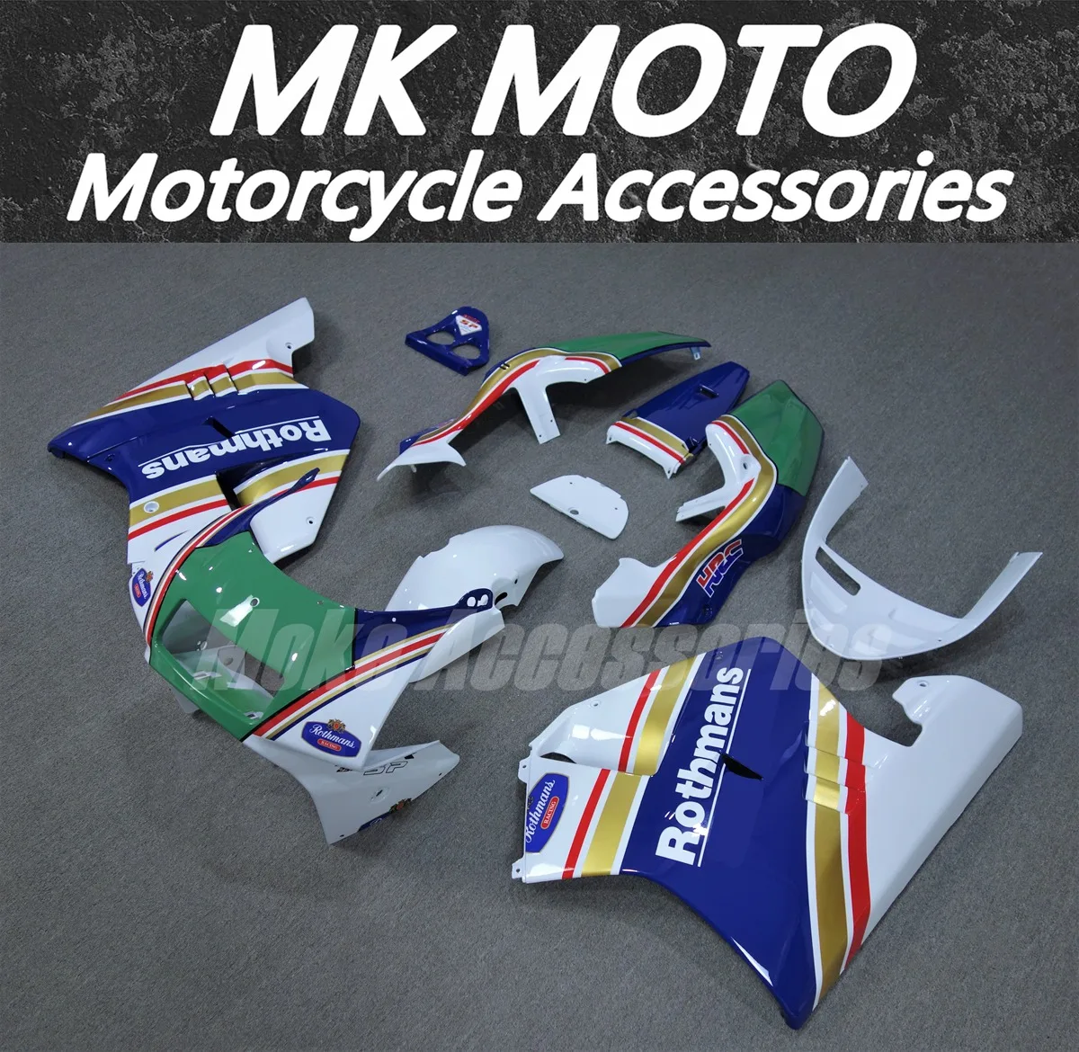 Kit carene moto adatto per NSR250 PGM3 P3 MC21 Set carrozzeria iniezione Abs di alta qualità Bianco Blu Verde