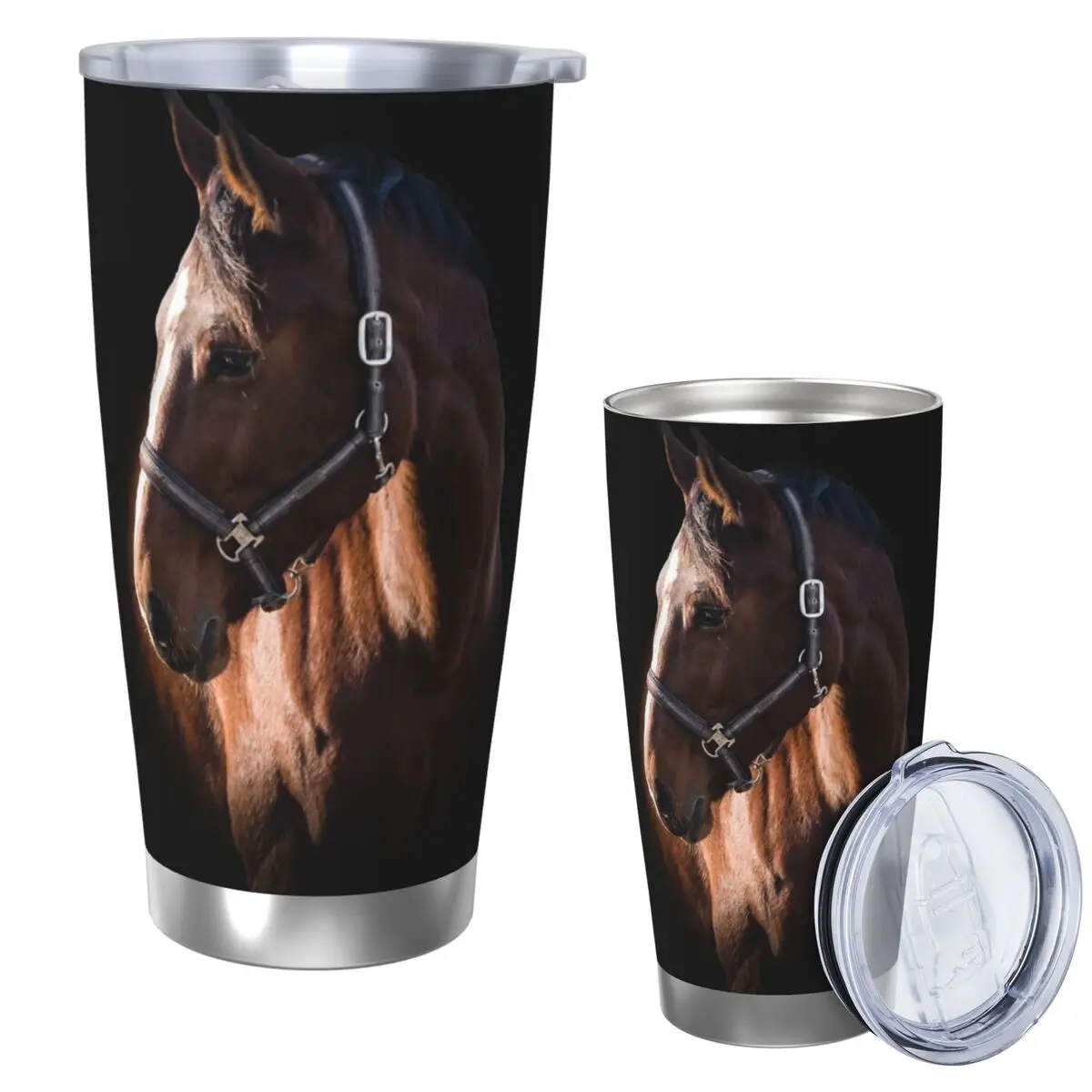 

Brown Horse Herd Running Galloping Animal Lovers Humor Stainless Steel Tumbler Vacuum Insulated Mug Thermal Cold Cup Straws 20oz