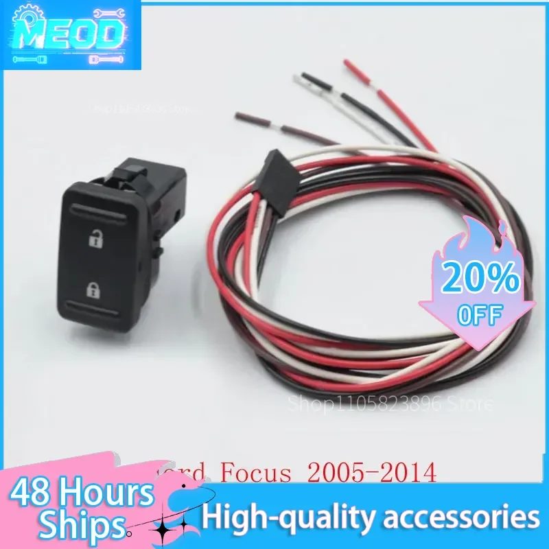 MEOD Car Accessories Central Locking Switch for Ford Focus 2005-2013 Modified Door One Key Unlock One Key Lock Button with Light